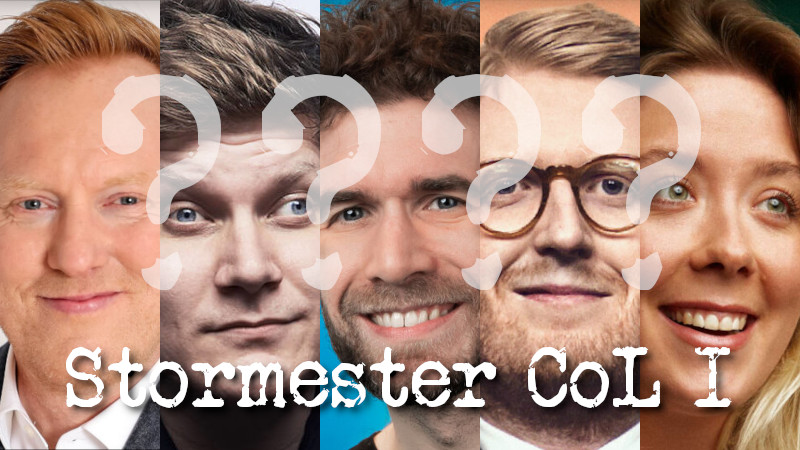 Image of the faces of the losers of the first five seasons of Stormester: Nikolaj Stokholm, Jacob Taarnhøj, Heino Hansen, Anders Breinholt, and Sofie Kaufmanas.