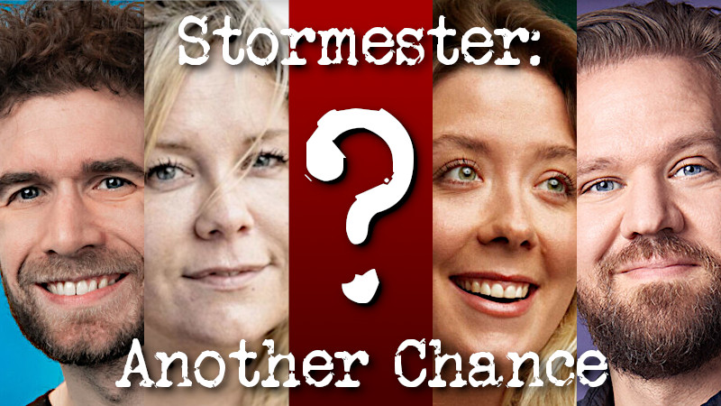 Image of the faces of the four officially announced contestants for Stormester's 'Another Chance' special miniseries: Jacob Taarnhøj, Thomas Warberg, Linda P, and Sofie Kaufmanas.