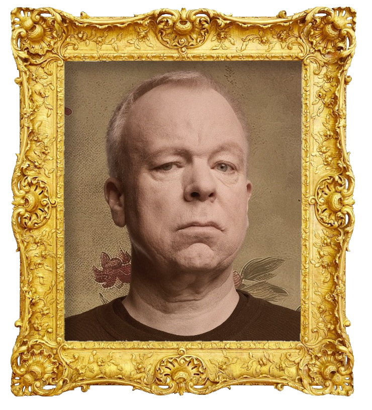 Headshot photo of Steve Pemberton surrounded with an ornate golden frame.
