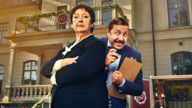 Cover image for the eighth season of the Swedish show Bäst i Test, picturing the hosts of the show.