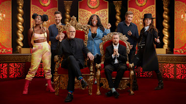 Cover image for the thirteenth series of the UK show Taskmaster, picturing the cast of the series.