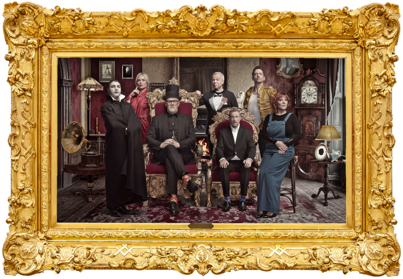 Cover image for the seventeenth series of the UK show Taskmaster, picturing the cast of the series.