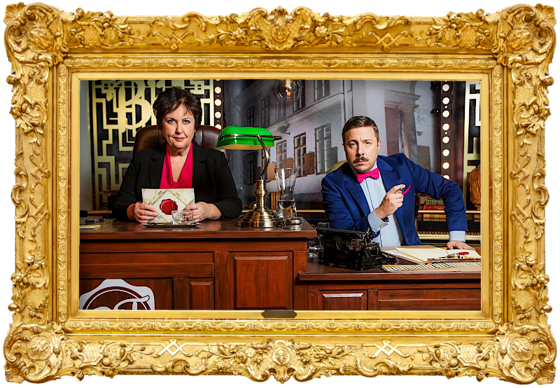 Cover image for the Swedish show Bäst i Test, showing the hosts of the show, Babben Larsson and David Sundin.