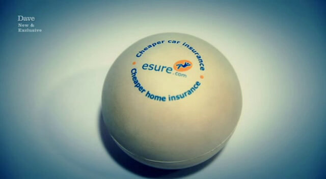 Image of Frank Skinner’s stress ball, which is a promotional item for the insurance company eSure.