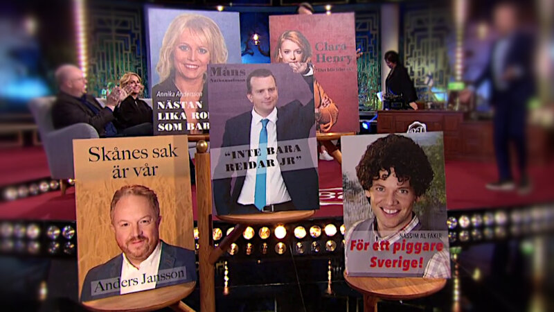Image of the prize up for grabs in this episode: he collection of contestants’ political campaign signs which appeared in the ‘Vote for someone to win five points’ task.