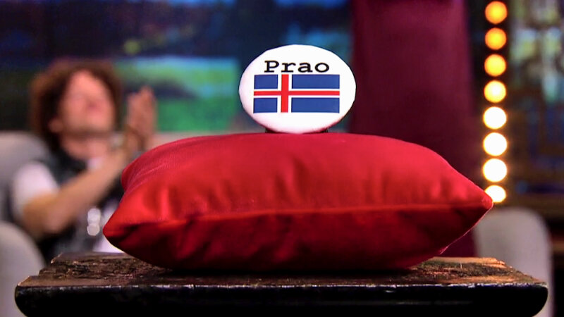 Image of the prize up for grabs in this episode: an intern badge, and a day as an intern at the Icelandic embassy in Sweden.