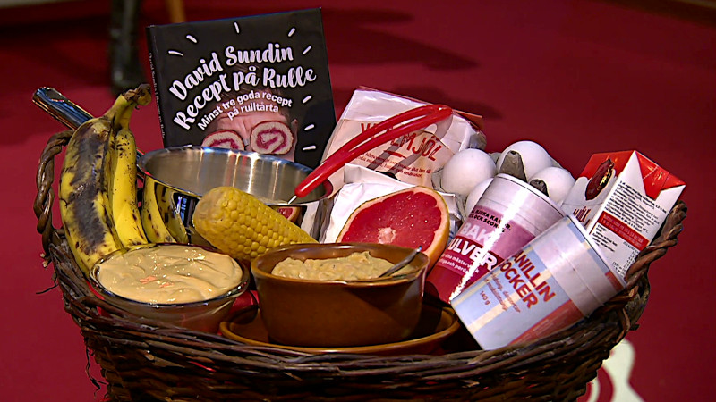 Image of the prize in this episode: a collection of ingredients and tools that will allow the contestants to replicate the roll cakes from the ‘Identify the roll cake flavours’ task. 