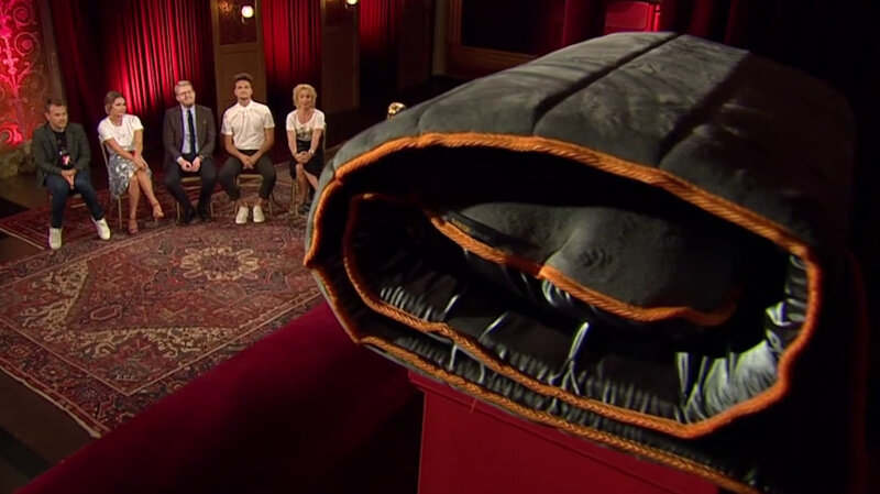 Image of the prize up for grabs in this episode: Julie Ølgaard’s massage mattress.