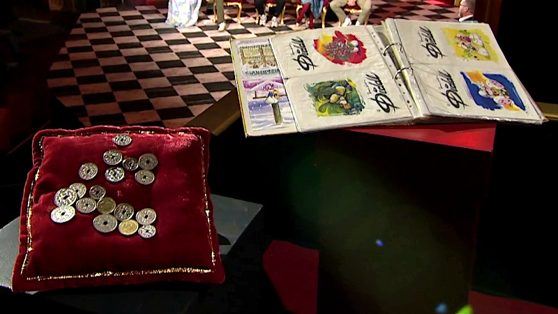 Image of the prize in this episode: Ane’s collection of Diddl stationary from 2000-2001, plus 59 kroner and Mette’s tooth.