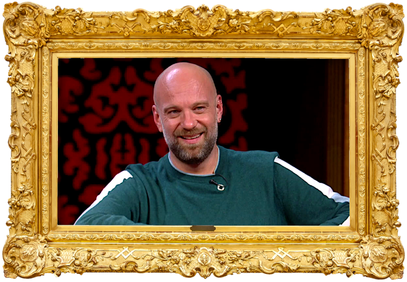 Image of Hugo Van der Ding, the guest contestant on the episode.