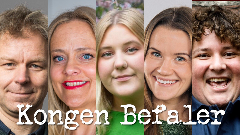 Photomontage of the contestants announced for season 6 of Kongen Befaler.