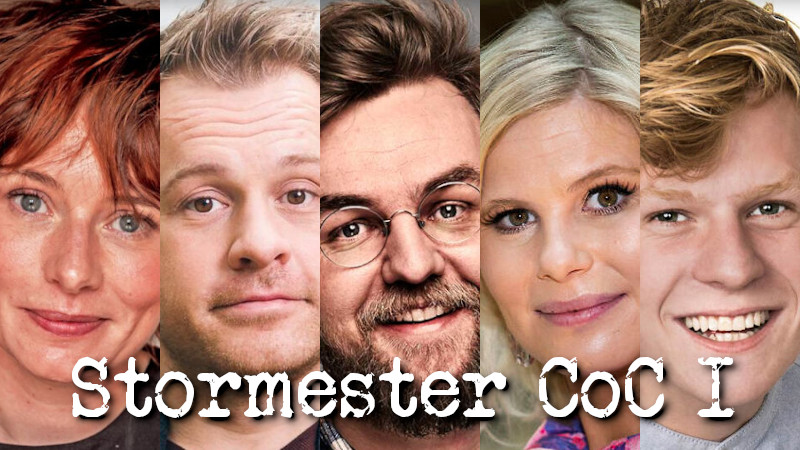 Image of the faces of the winners of the first five seasons of Stormester: Christian Fuhlendorff, Sofie Linde, Victor Lander, Annika Aakjær, and Jonas Mogensen.