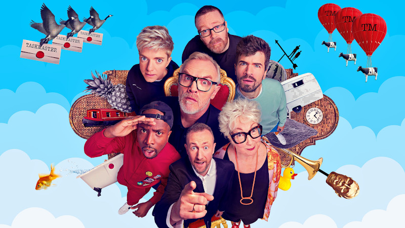 Cover image for the fifteenth series of the UK show Taskmaster, picturing the cast of the series.