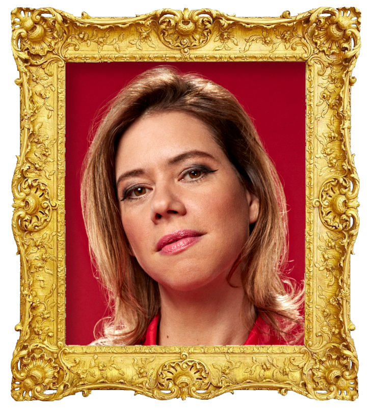 Headshot photo of Lou Sanders surrounded with an ornate golden frame.