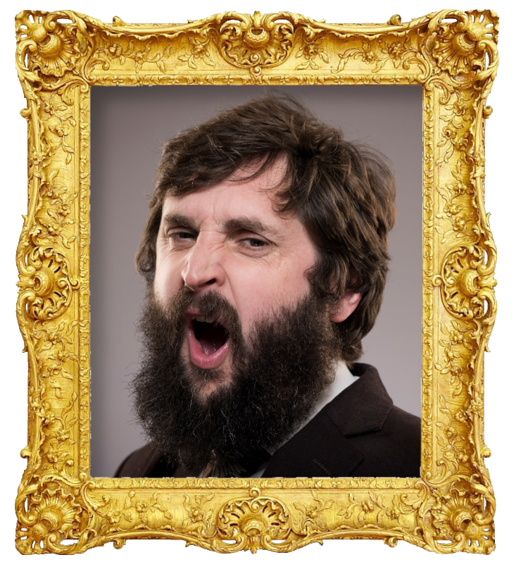 Headshot photo of Joe Wilkinson surrounded with an ornate golden frame.