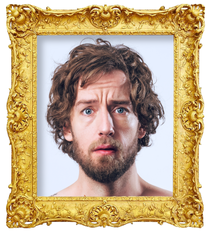 Headshot photo of Nisse Hallberg surrounded with an ornate golden frame.