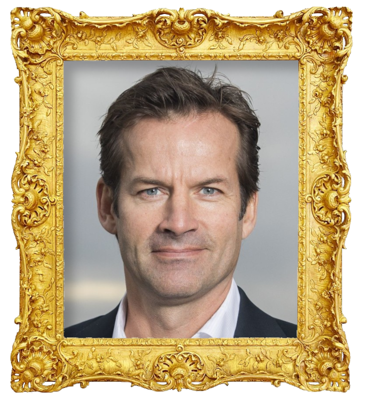 Headshot photo of Jon Almaas surrounded with an ornate golden frame.