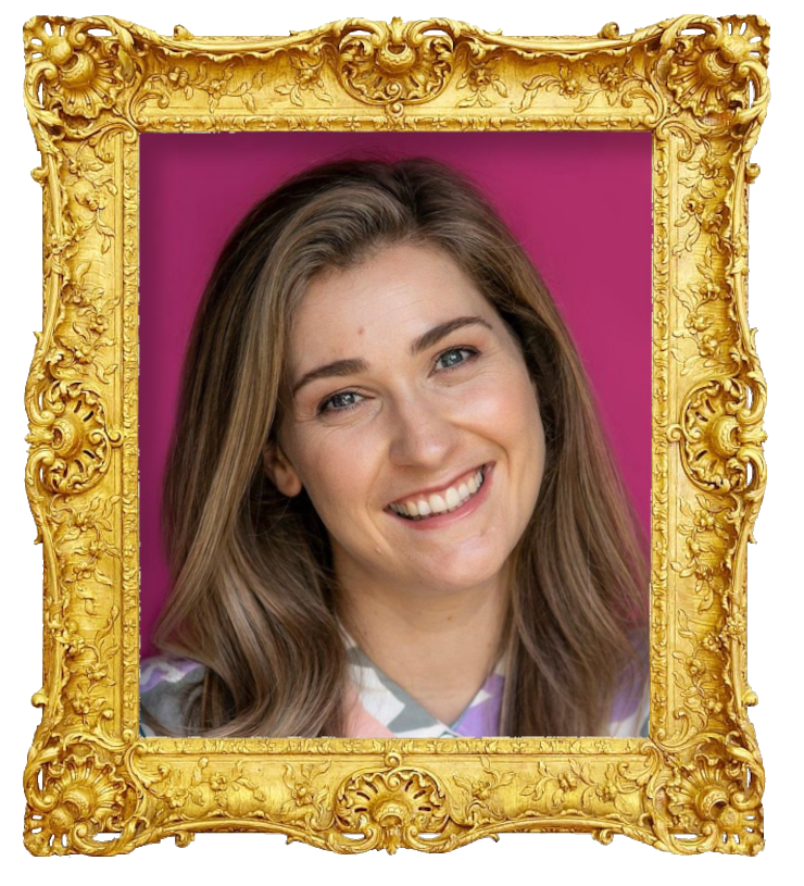 Headshot photo of Brynley Stent surrounded with an ornate golden frame.