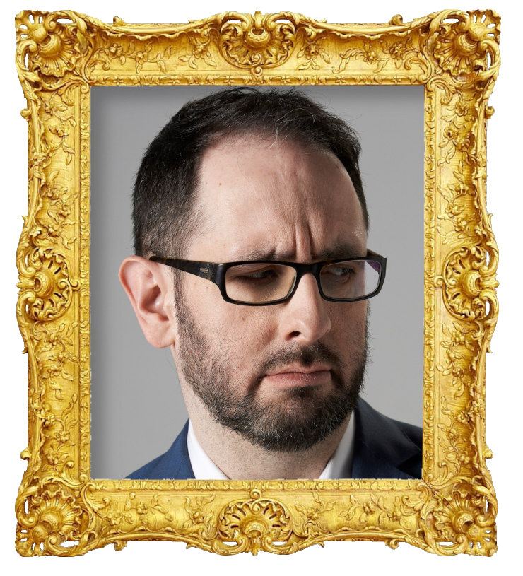 Headshot photo of Steve Hall surrounded with an ornate golden frame.