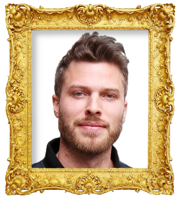 Headshot photo of Rick Edwards surrounded with an ornate golden frame.