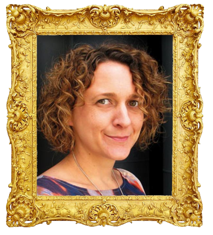 Headshot photo of Nerys Evans surrounded with an ornate golden frame.