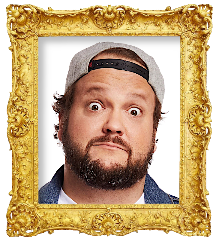 Headshot photo of Kalle Lamberg surrounded with an ornate golden frame.