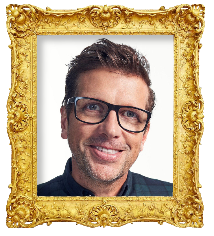 Headshot photo of Matt Heath surrounded with an ornate golden frame.