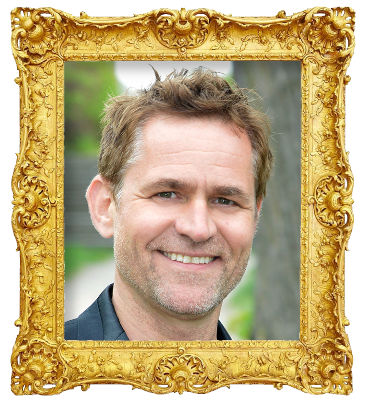 Headshot photo of Rickard Olsson surrounded with an ornate golden frame.