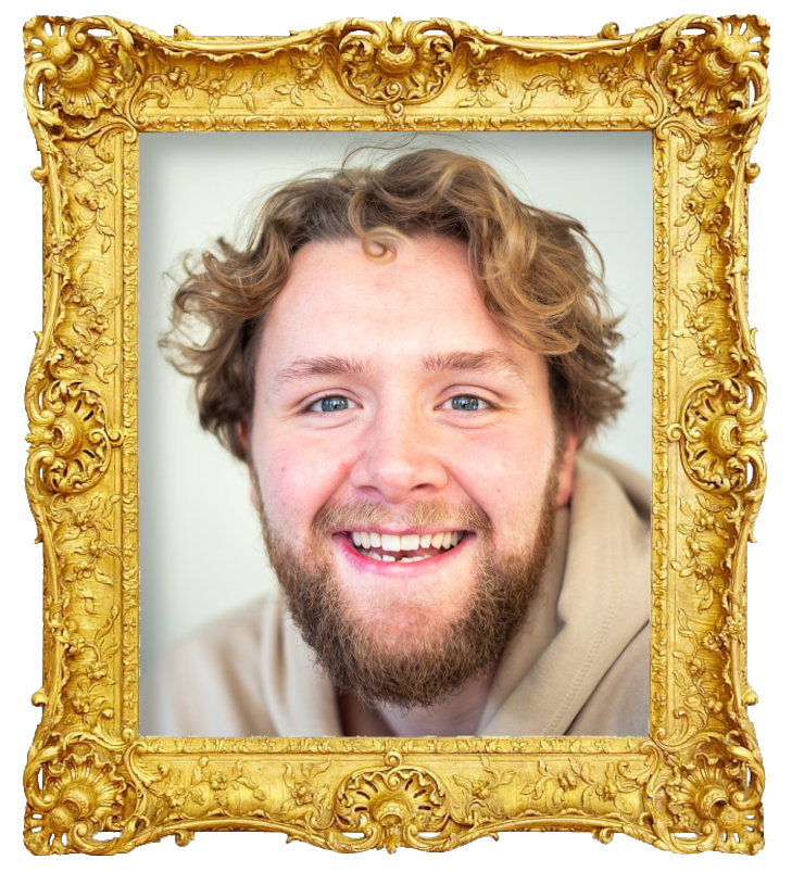 Headshot photo of Martin Lepperød surrounded with an ornate golden frame.