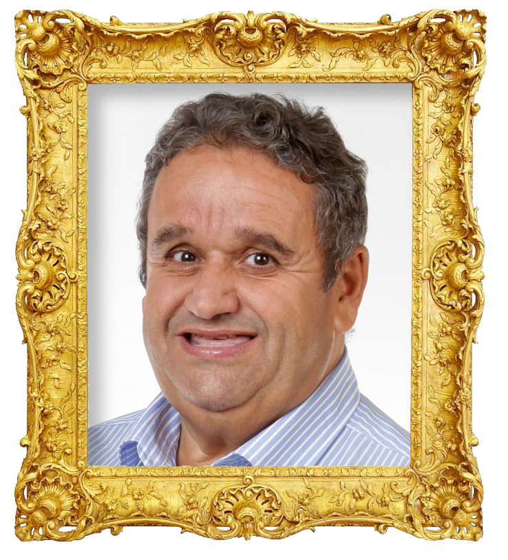 Headshot photo of Fernando Mendes surrounded with an ornate golden frame.