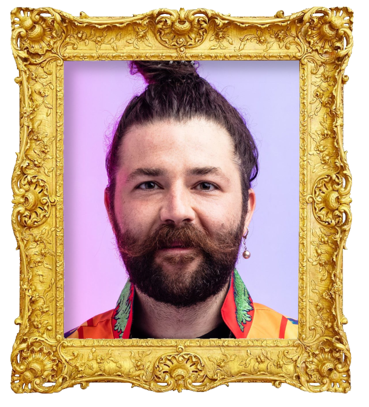 Headshot photo of Jo Cormier surrounded with an ornate golden frame.