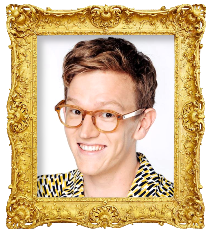 Headshot photo of Chris Parker surrounded with an ornate golden frame.