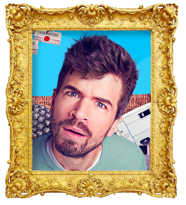 Headshot photo of Ivo Graham surrounded with an ornate golden frame.