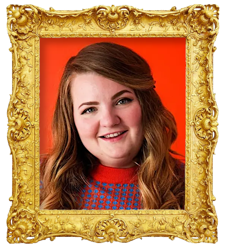 Headshot photo of Danielle Walker surrounded with an ornate golden frame.