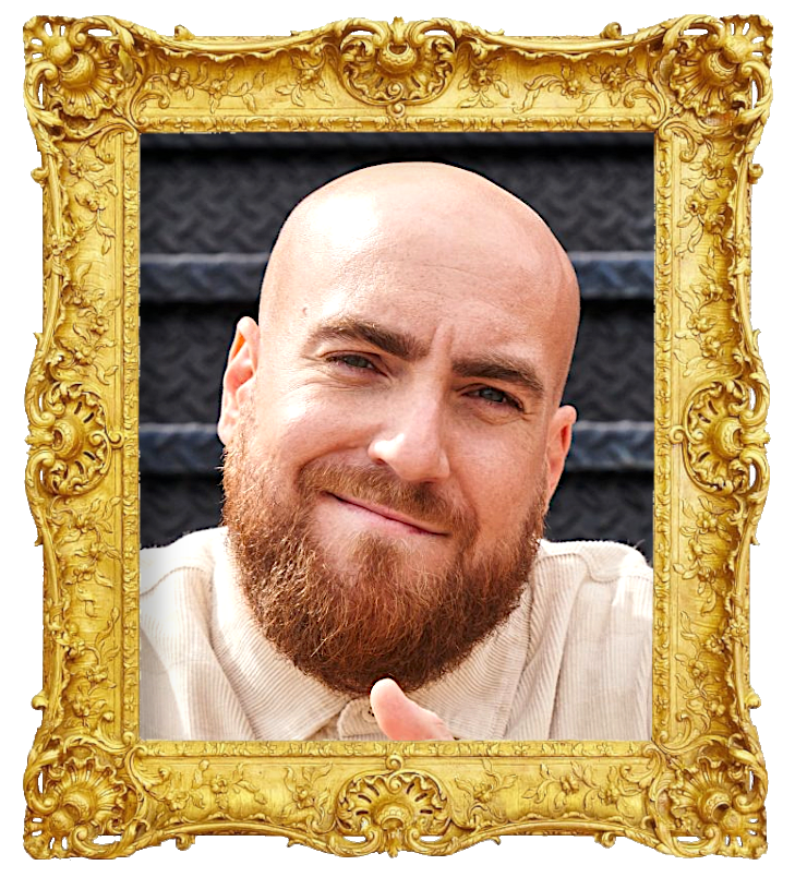 Headshot photo of Phil Roy surrounded with an ornate golden frame.