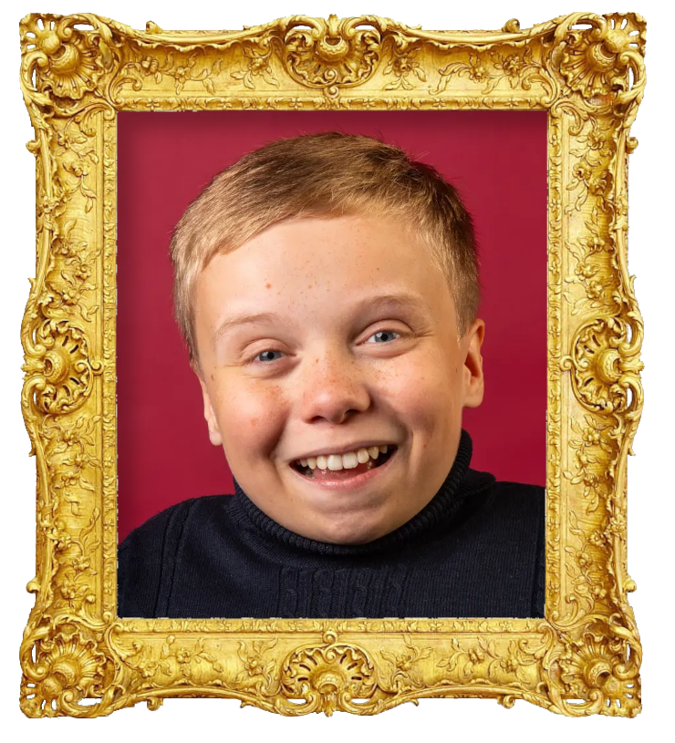 Headshot photo of Lenny Rush surrounded with an ornate golden frame.