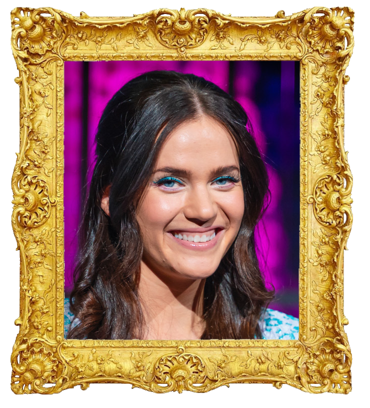 Headshot photo of Johanna Puhakka surrounded with an ornate golden frame.