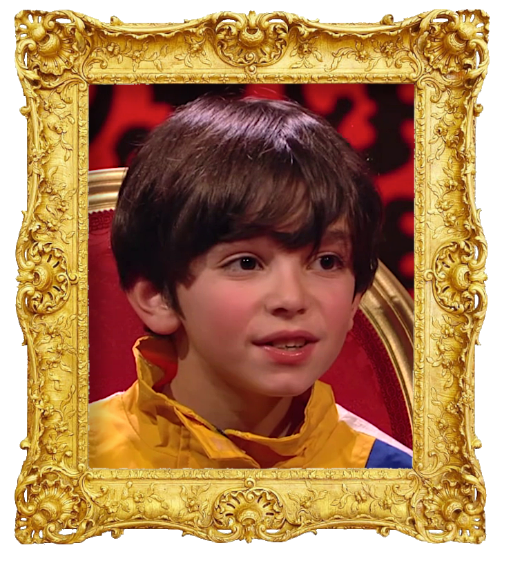 Headshot photo of Billy surrounded with an ornate golden frame.