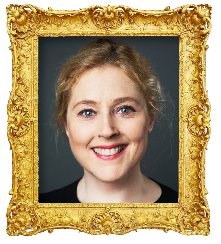 Headshot photo of Hanna Dorsin surrounded with an ornate golden frame.