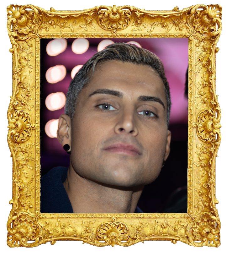 Headshot photo of Samir Badran surrounded with an ornate golden frame.