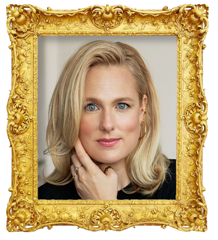 Headshot photo of Marie Soleil Dion surrounded with an ornate golden frame.