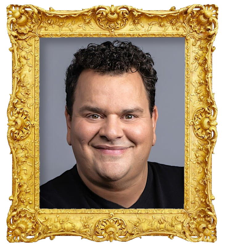 Headshot photo of Philippe Laprise surrounded with an ornate golden frame.