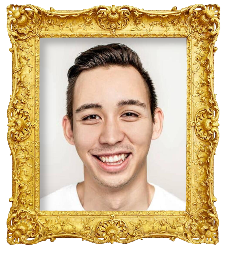 Headshot photo of Lakko surrounded with an ornate golden frame.