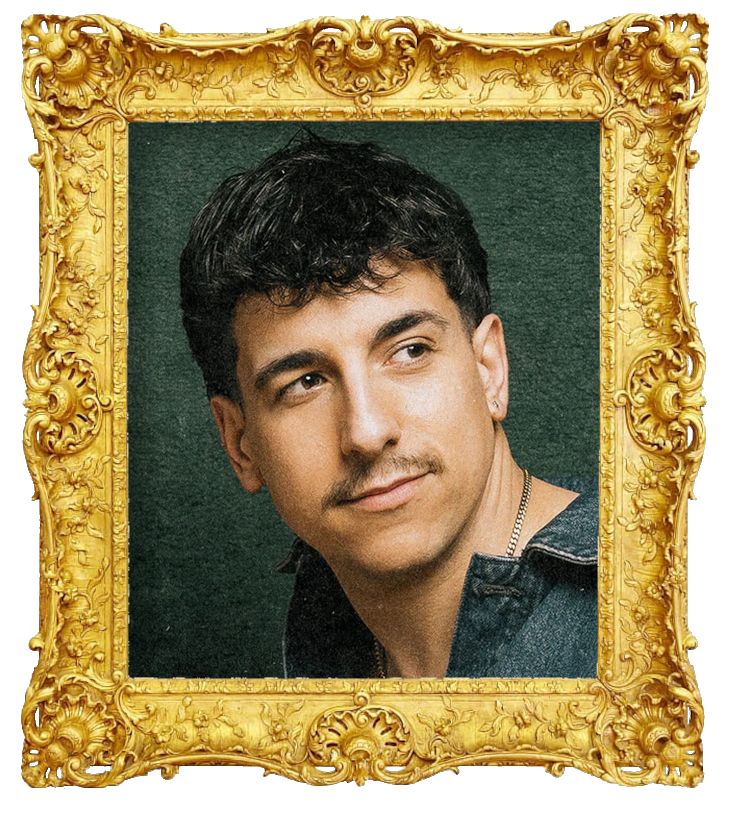 Headshot photo of Fernando Daniel surrounded with an ornate golden frame.