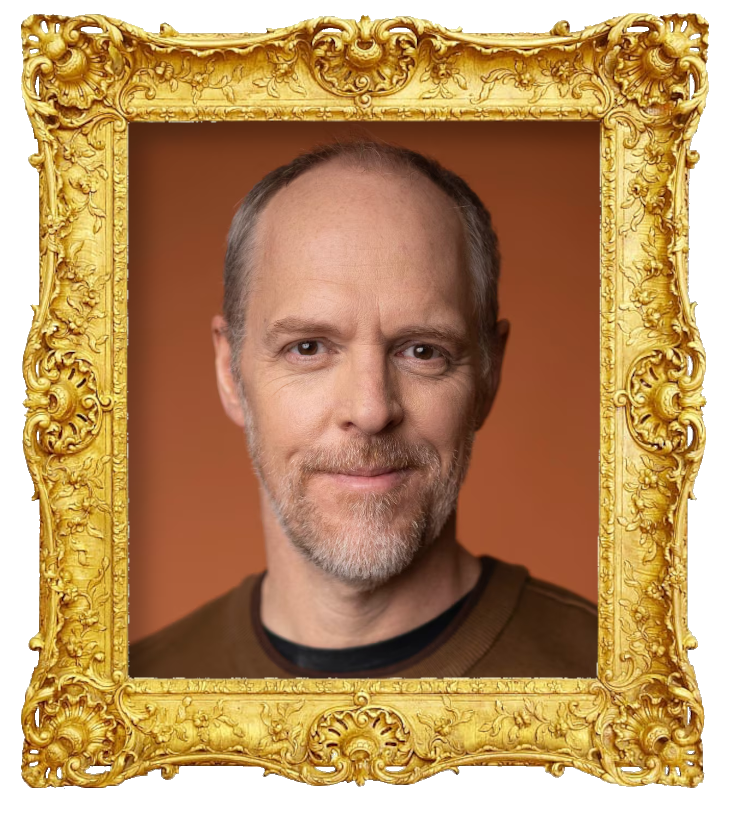 Headshot photo of Fabien Cloutier surrounded with an ornate golden frame.