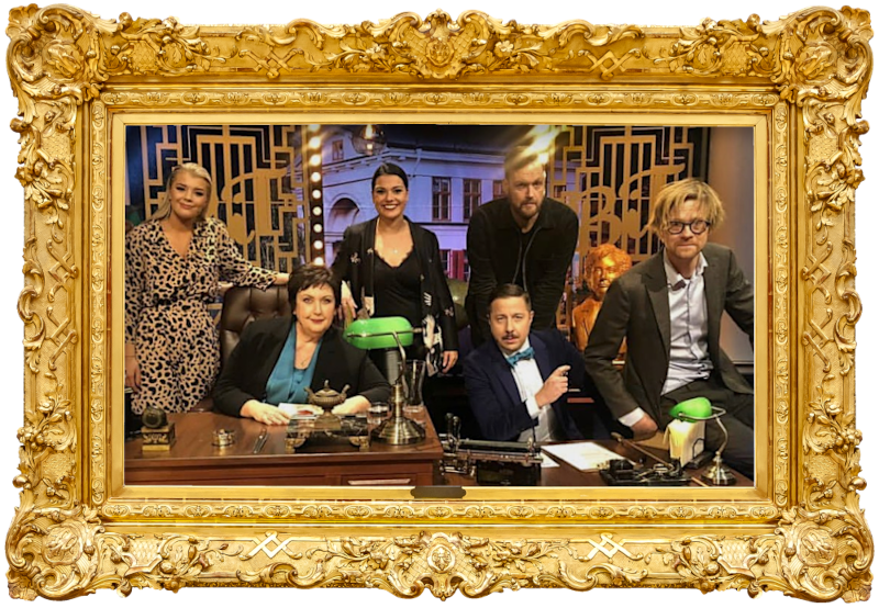 Cover image for the fourth season of the Swedish show Bäst i Test, picturing the cast of the season.