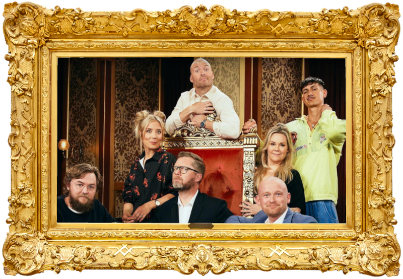 Cover image for the fifth season of the Danish show Stormester, picturing the cast of the season.