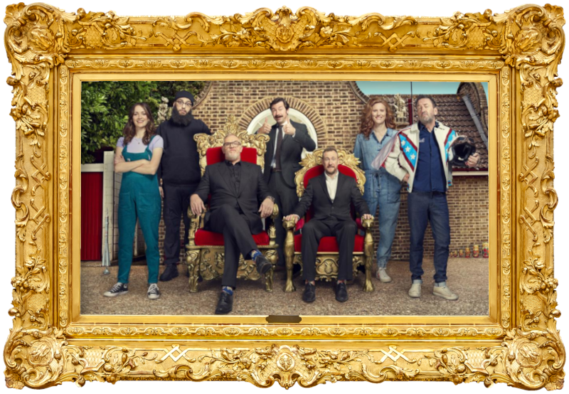 Cover image for the eleventh series of the UK show Taskmaster, picturing the cast of the series.