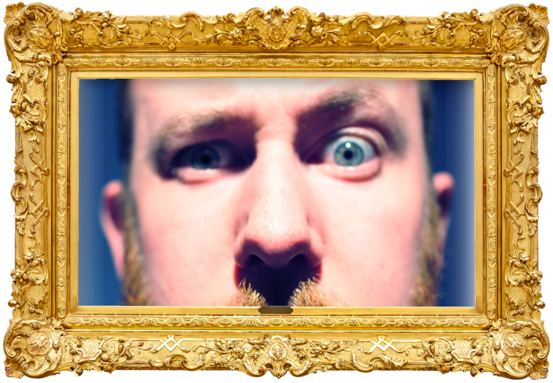 Cover image for the live Edinburgh show The Taskmaster, showing the host of the show, Alex Horne.