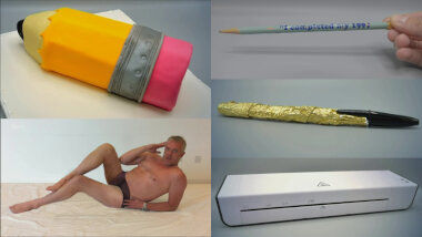 Image of the pool of prize submissions submitted by the contestants in the 'The most magnificent stationery' task.